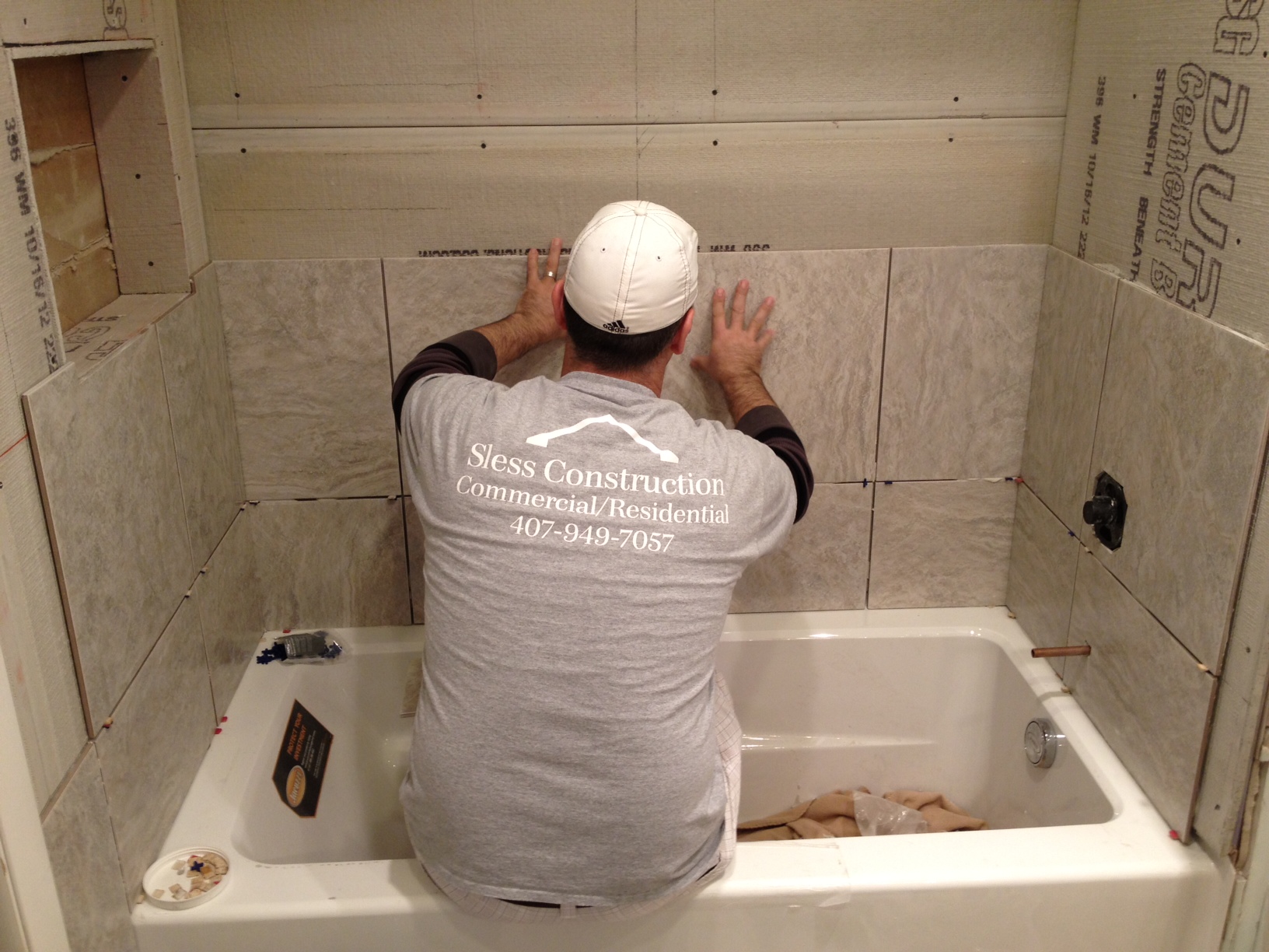 Installing Tile In Shower Tile Installation Bath Tub